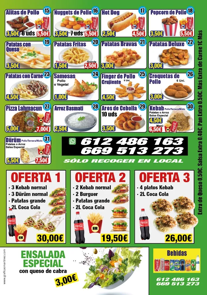 Menu_HM Döner Kebab de Pizzería_Horcajo de Santiago_immagine_2