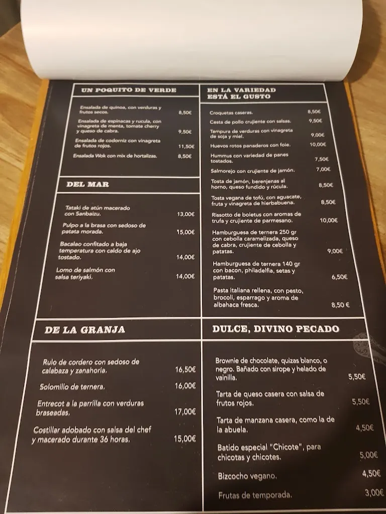 Menu_CHICOTE cocktail restaurant._Mota de Altarejos_image_4