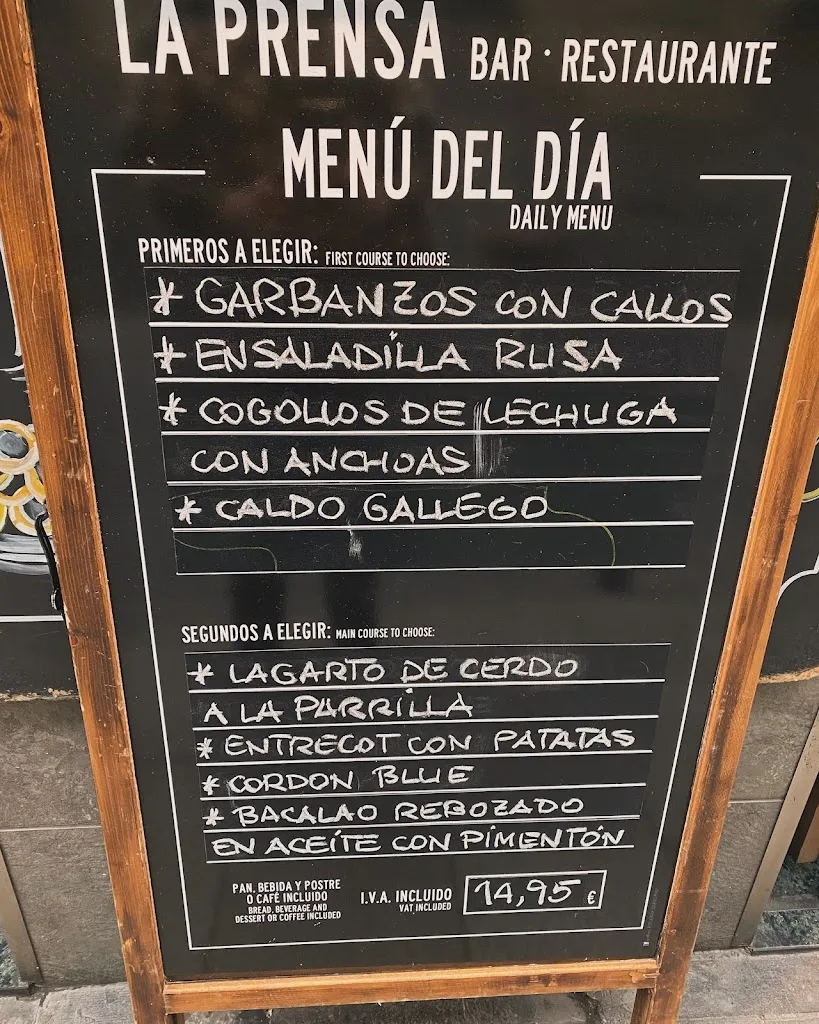 Menu_La Prensa. Bar Restaurantes en Gran Vía_Moya_image_2