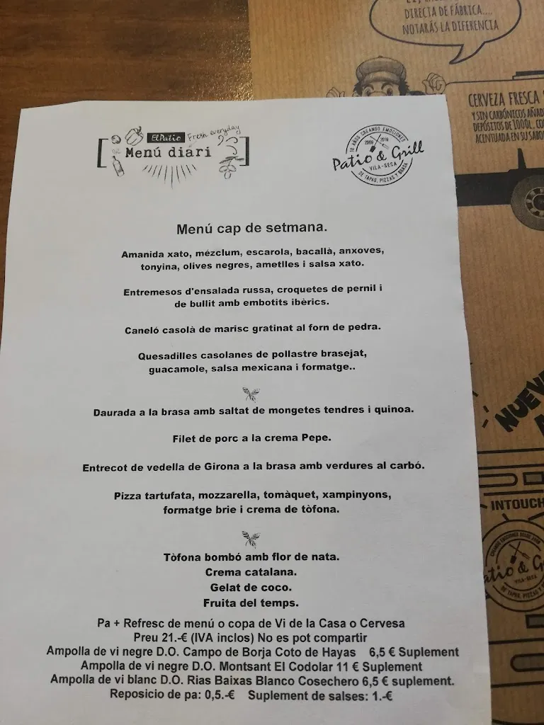 Menu_EL Pati&Grill pizzes a la brasa i de tapes_Lagunaseca_image_3