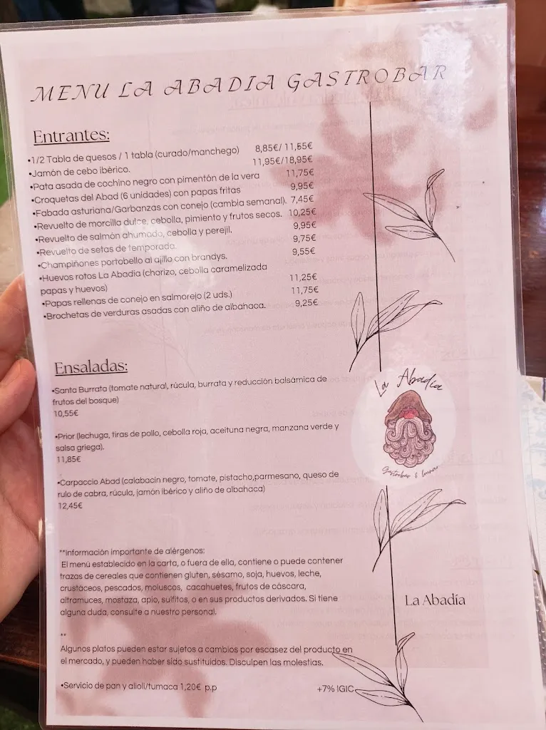 Menu_La Abadía Gastrobar & Lounge_Lagunaseca_image_3