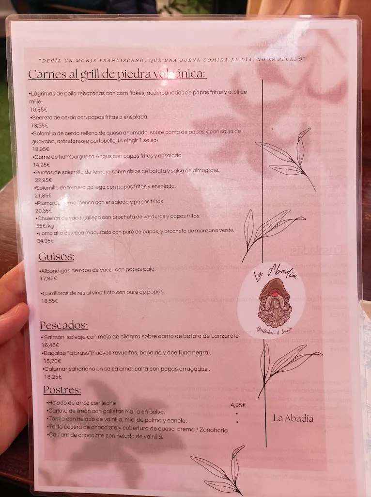 Menu_La Abadía Gastrobar & Lounge_Lagunaseca_image_4