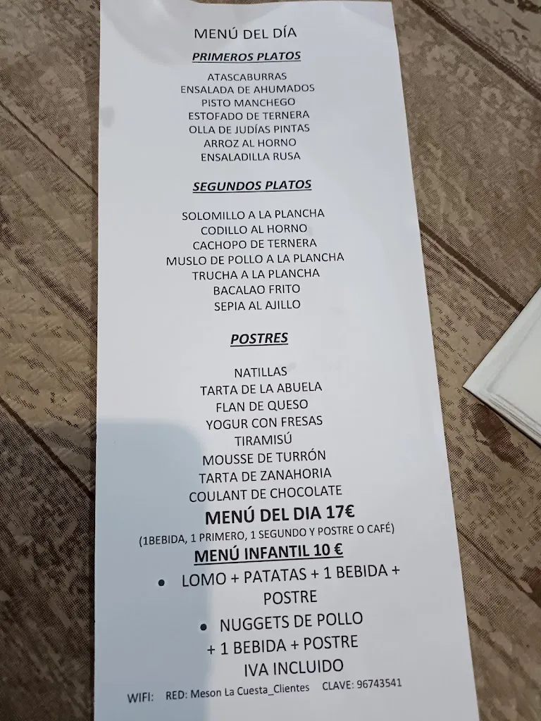 Menu_Restaurante La Cuesta_Riópar_immagine_3