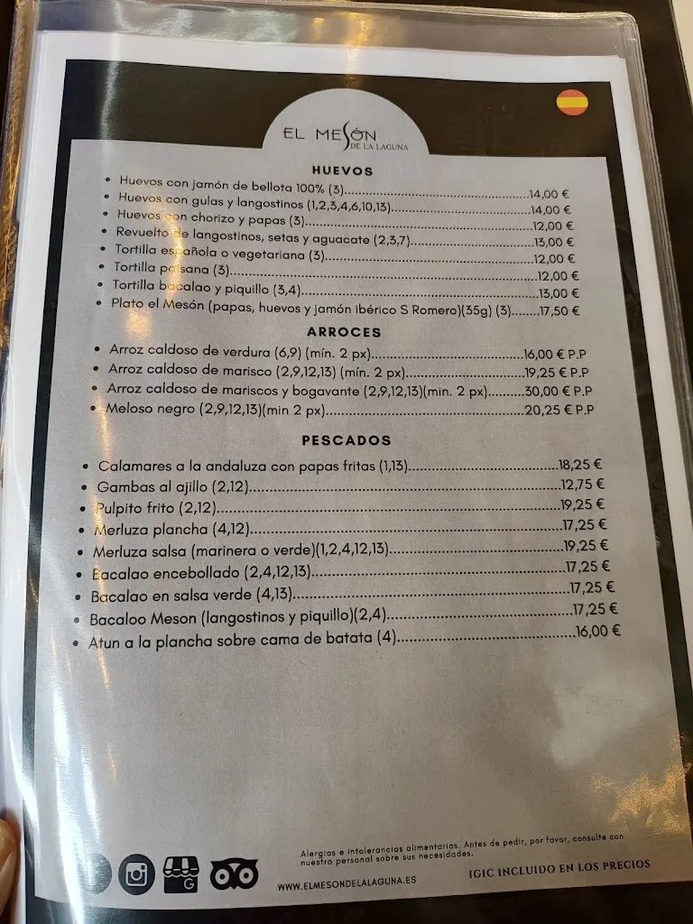 Menu_El Mesón De La Laguna_Lagunaseca_image_1