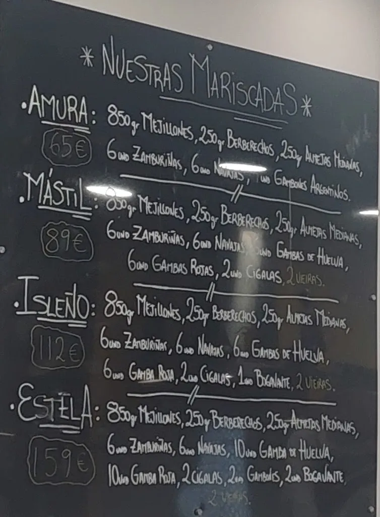 Menu_Isleño Delgado Marisqueria_Lagunaseca_image_1