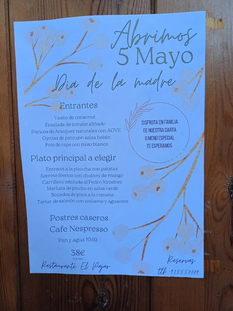 Menu_Restaurante El Pajar_Pajarón_immagine_3