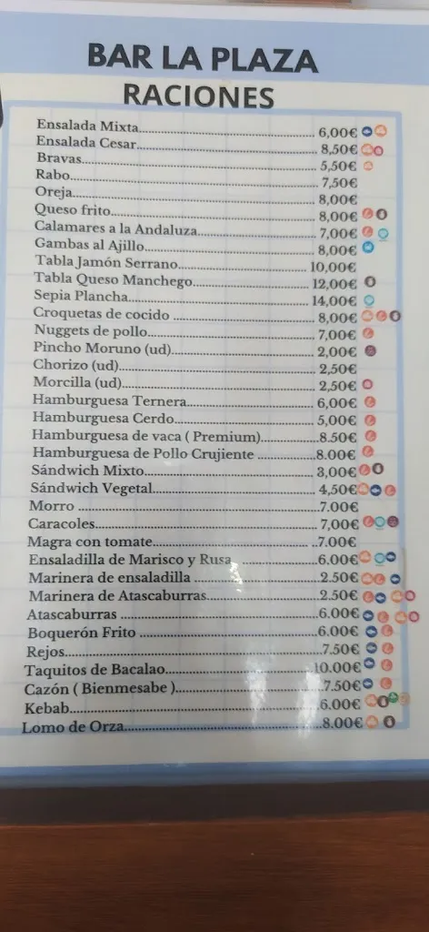 Menü_Bar La Plaza_Riópar_Bild_1