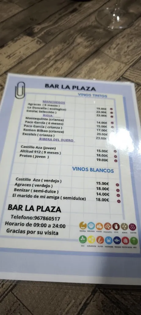 Menü_Bar La Plaza_Riópar_Bild_3