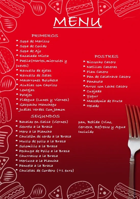Menu_Café-Bar Cervantes._Pedernoso El_image_2