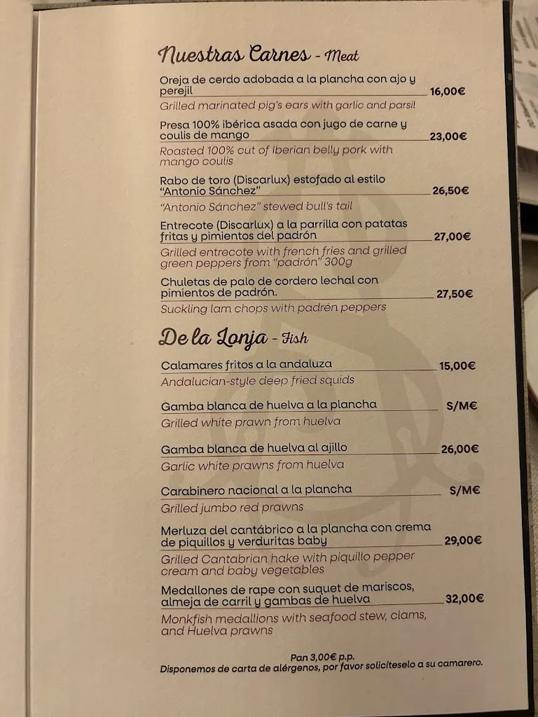 Menu_Taberna Antonio Sánchez - 1787 - La Taberna más antigua de Madrid_Paredes_image_2