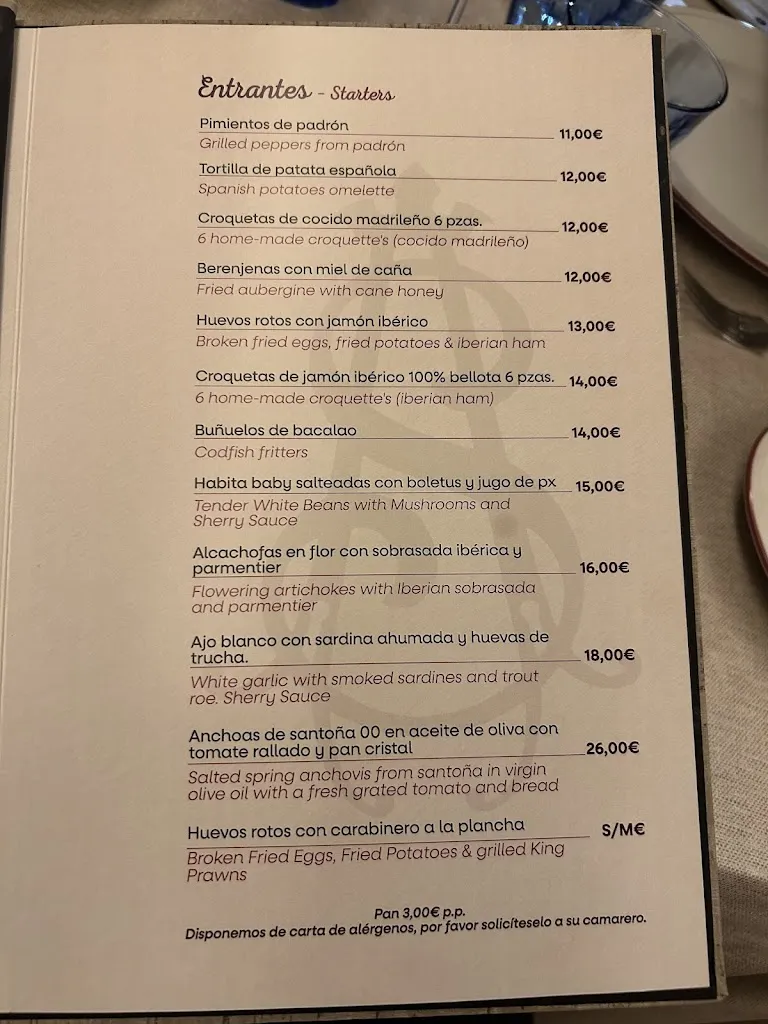 Menu_Taberna Antonio Sánchez - 1787 - La Taberna más antigua de Madrid_Paredes_image_3