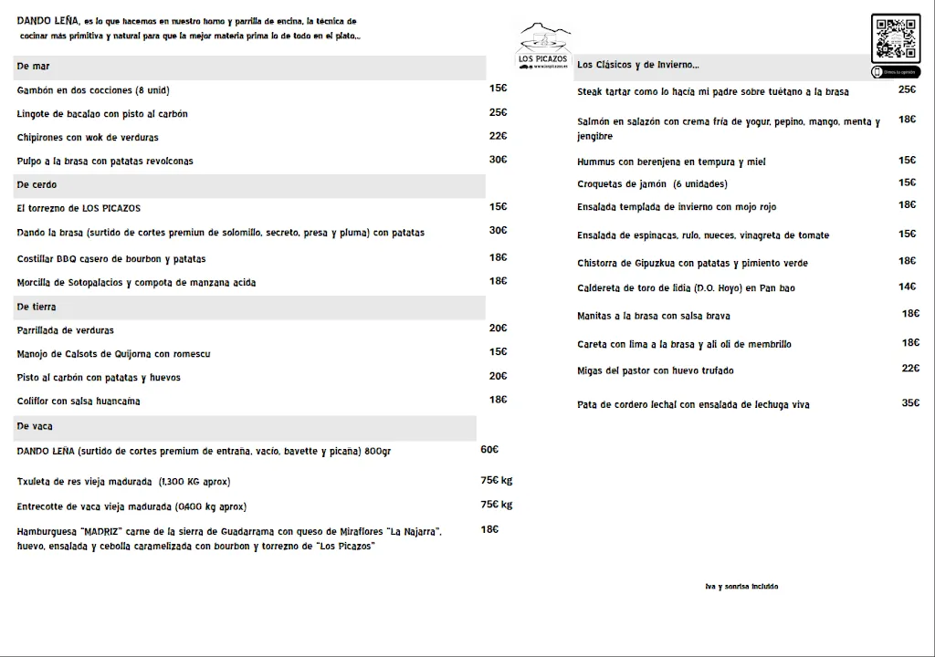Menu_Los Picazos_Picazo El_immagine_1