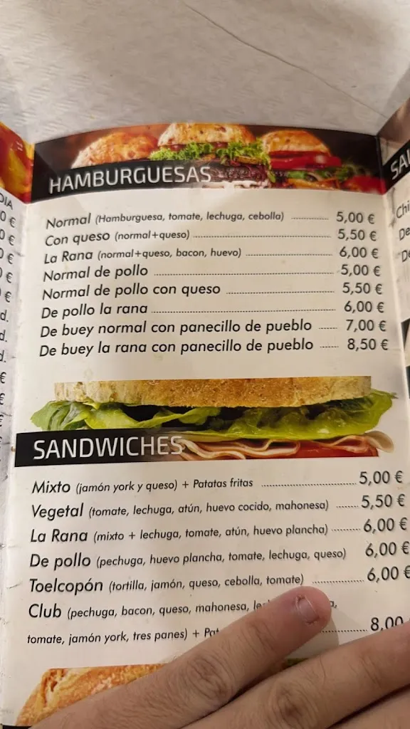 Menu_Bar-Restaurante La Rana Verde_Picazo El_immagine_2