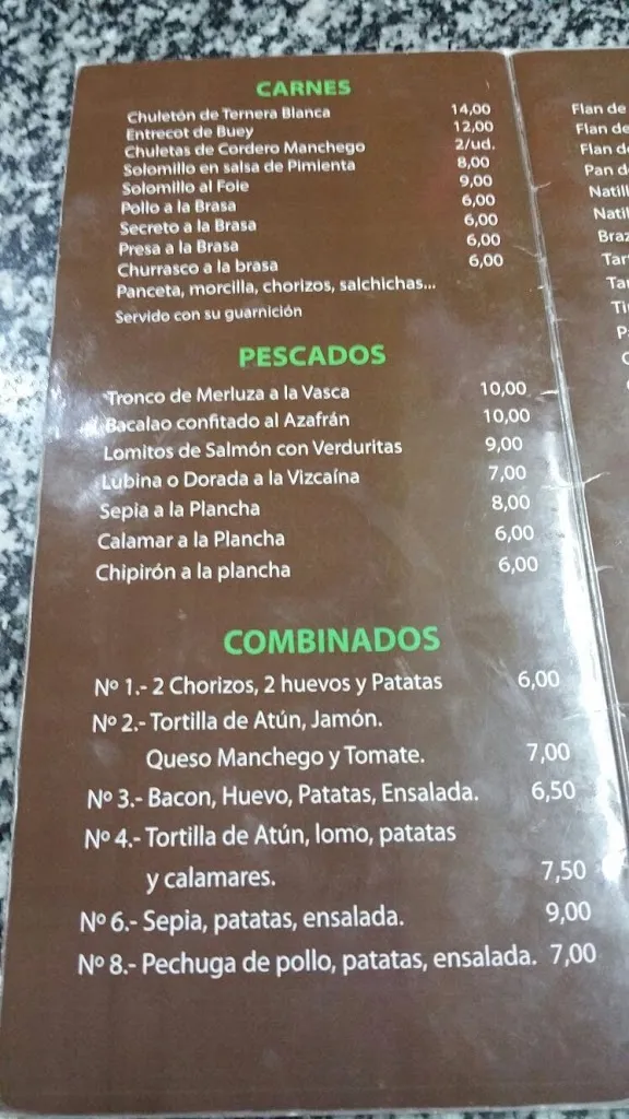 Menu_Bar-Restaurante La Rana Verde_Picazo El_immagine_4