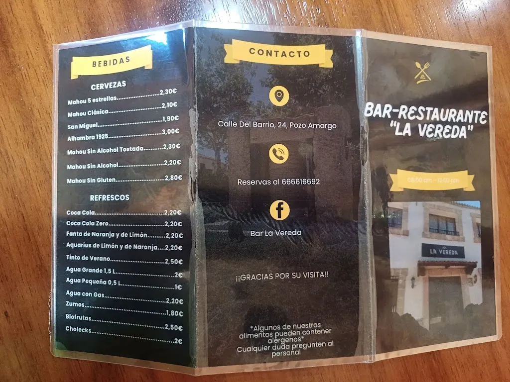 Menu_Restaurante-Bar La Vereda Nuevo_Pozoamargo_image_2