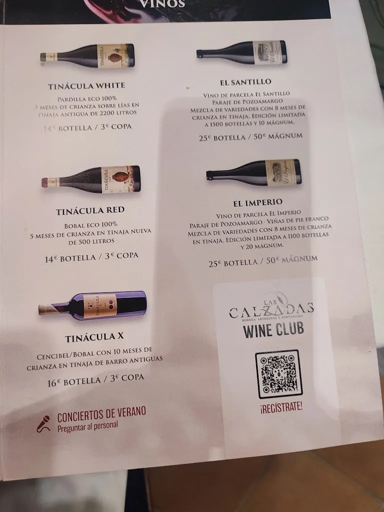 Menu_Bodega Asador Las Calzadas. Enoturismo - Vinos Tinácula_Pozoamargo_image_2