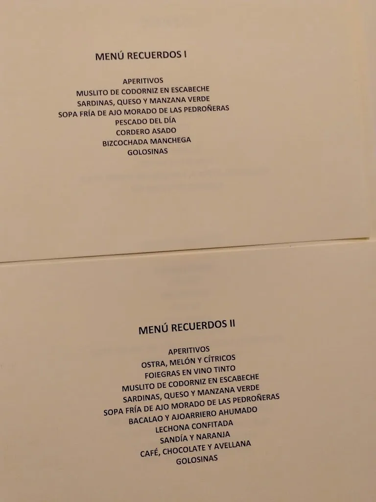 Menu_Restaurante Las Rejas. Manolo de La Osa_Pedroñeras Las_immagine_1