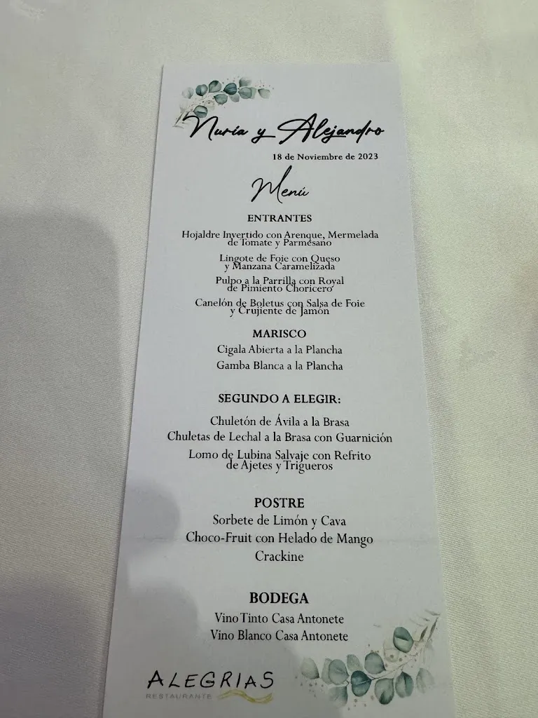 Menu_Alegrías Restaurante_Quintanar del Rey_image_2