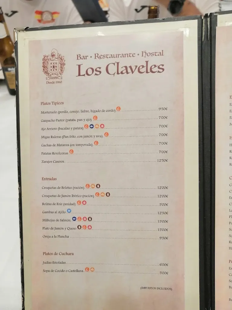 Menu_Hostal Restaurante Los Claveles_Priego_image_3