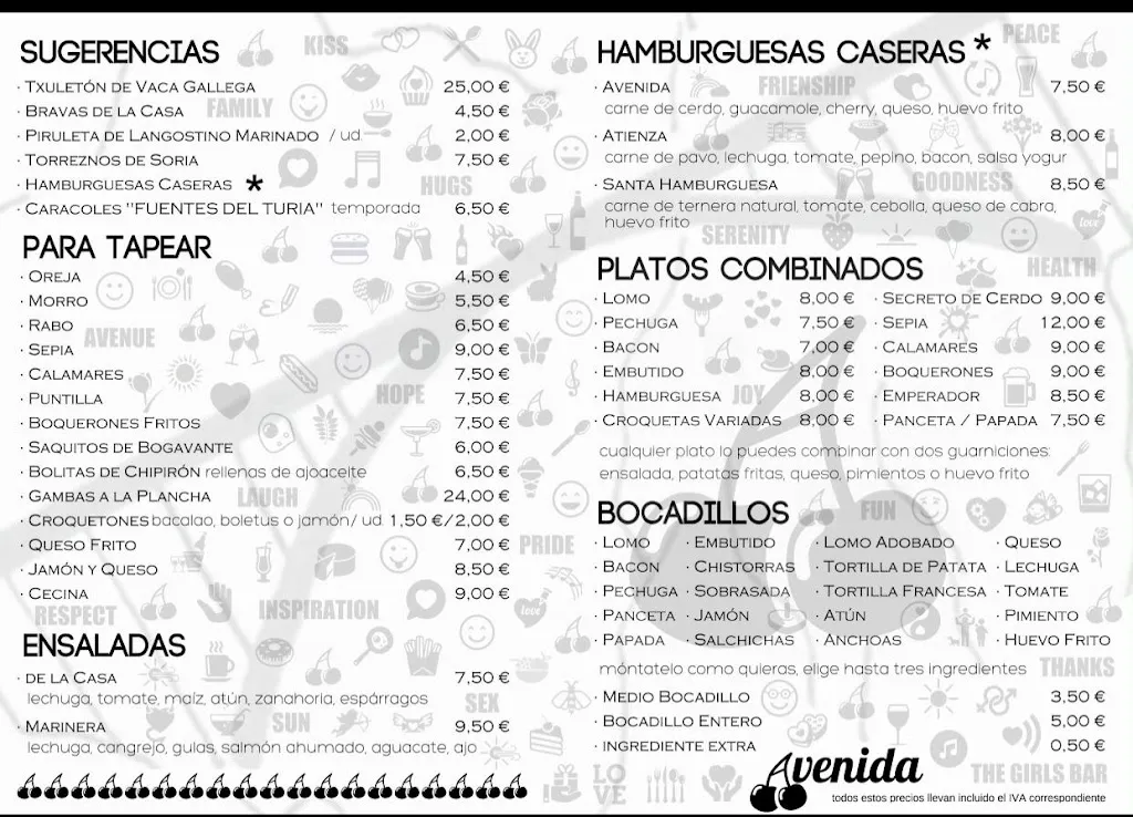 Menu_BAR AVENIDA._Santa Cruz de Moya_image_1