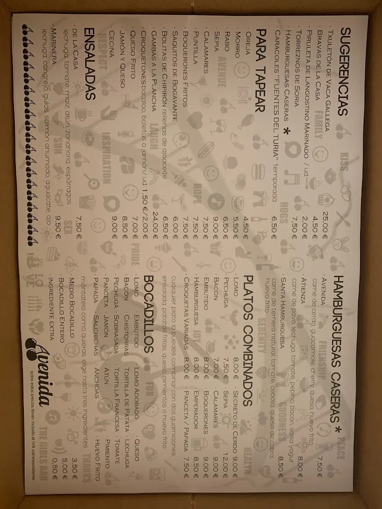 Menu_BAR AVENIDA._Santa Cruz de Moya_image_2