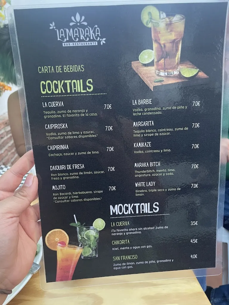 Menu_La Maraka_Paracuellos_image_1