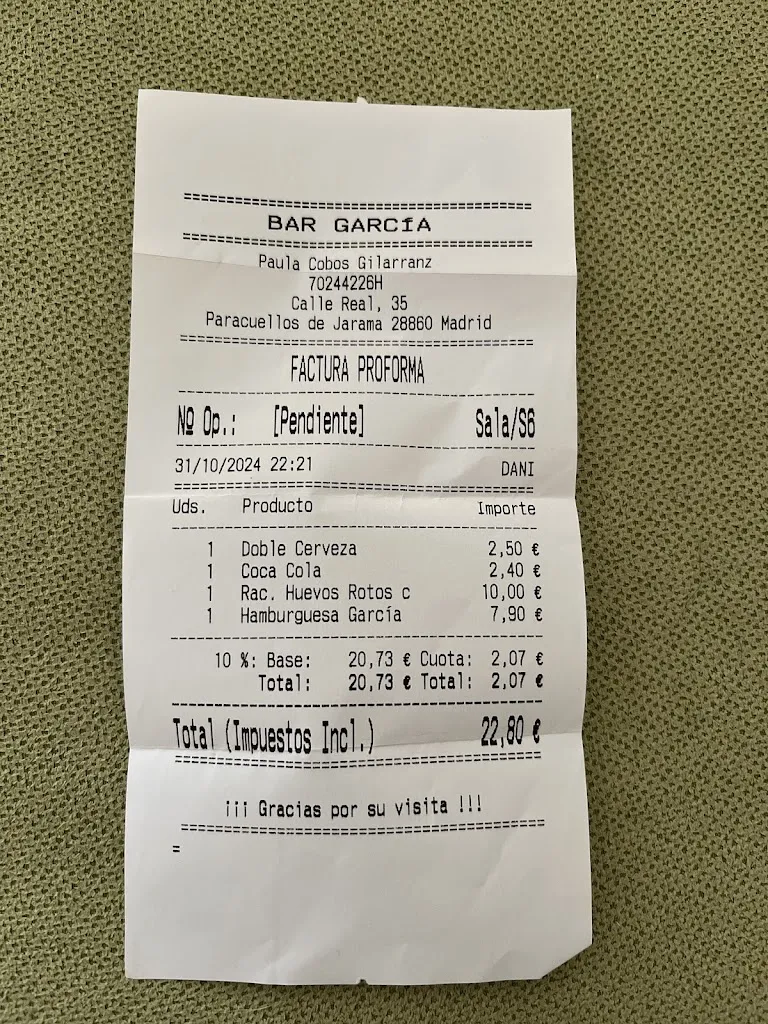 Miss Her_Restaurante Bar García_Paracuellos_review