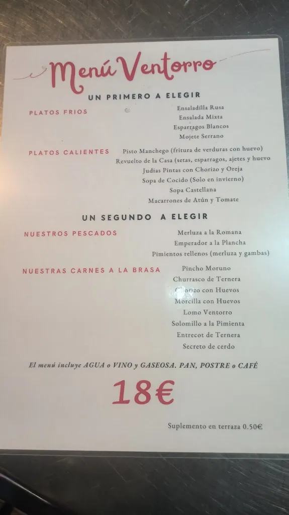 Menu_Restaurante Hostal “El Ventorro de Cuenca”_Sotorribas_immagine_2