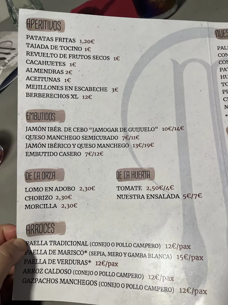 Menu_Las Mariquillas Restaurante_Valdeganga_image_2
