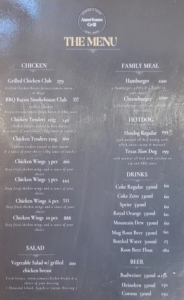 Menu_Americano Grill_Minglanilla_image_1