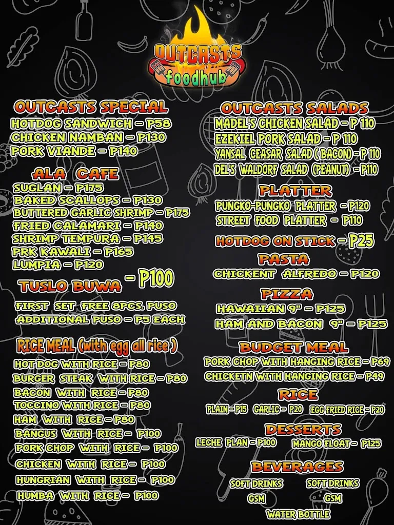 Menu_Outcasts FoodHub_Minglanilla_image_1