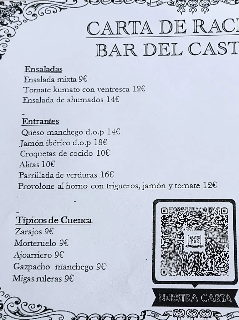 Menu_El Bar del Castillo_Torrubia del Castillo_image_3