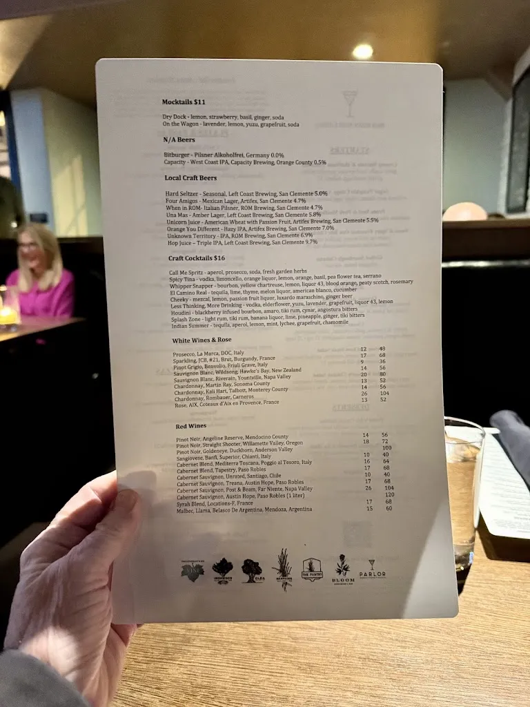 Menu_Parlor, Woodfire Kitchen & Cocktails_San Clemente_image_3