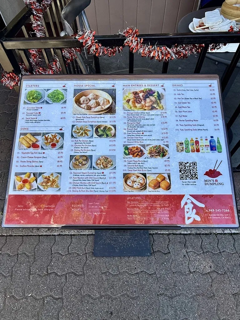 Menu_Min's Dumpling San Clemente_San Clemente_image_2