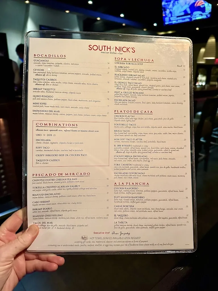 Menu_South of Nick's San Clemente | Mexican Kitchen + Bar_San Clemente_image_1