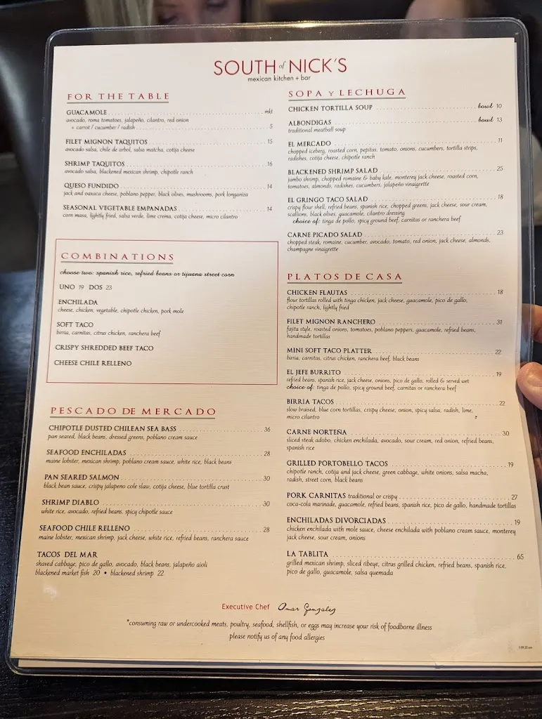 Menu_South of Nick's San Clemente | Mexican Kitchen + Bar_San Clemente_image_3