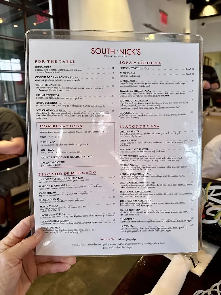 Menu_South of Nick's San Clemente | Mexican Kitchen + Bar_San Clemente_image_4