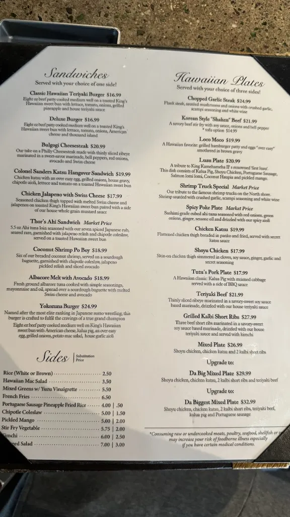 Menu_Hapa J's_San Clemente_immagine_1