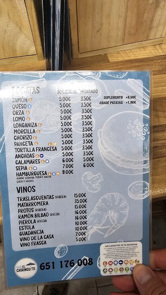 Menu_Bar “El Chiringuito”_Valdemoro-Sierra_image_1