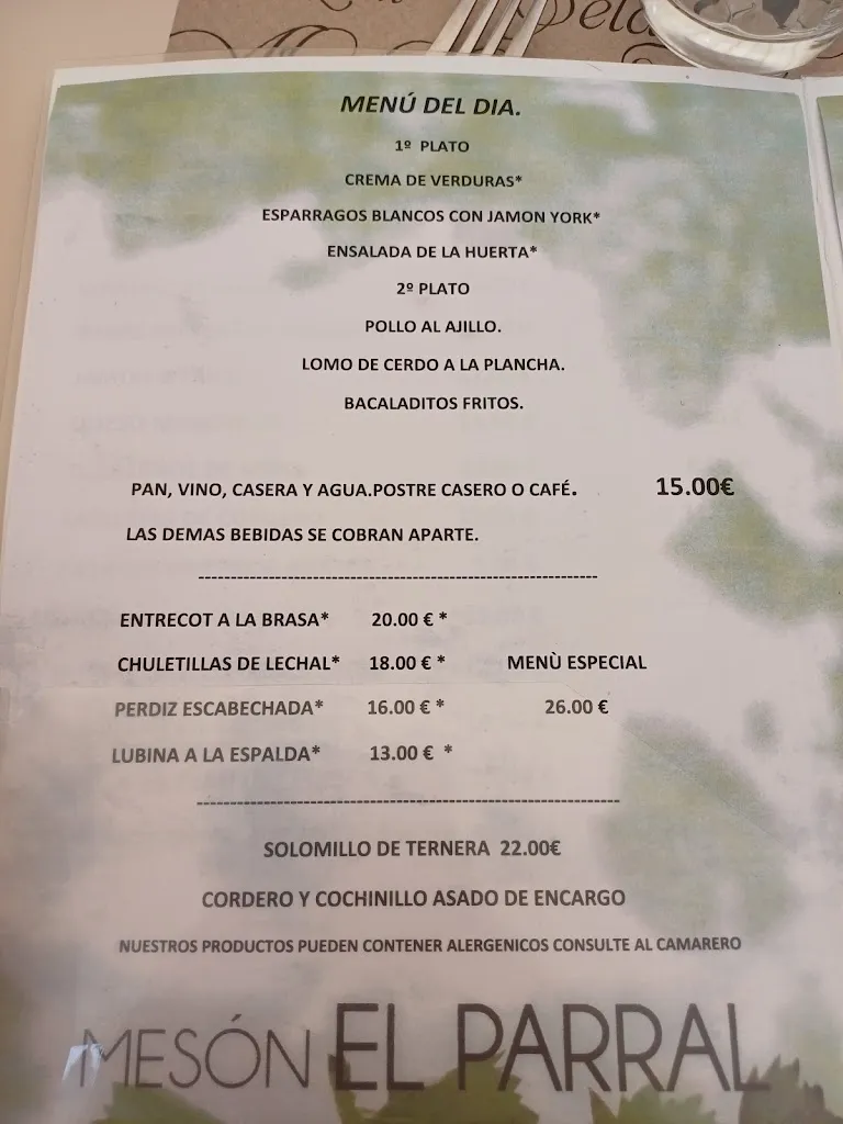 Menu_Mesón El Parral_Valle de Altomira El_image_1