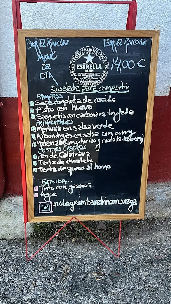 Menu_Bar - Restaurante “El Rincón”_Vega del Codorno_image_3