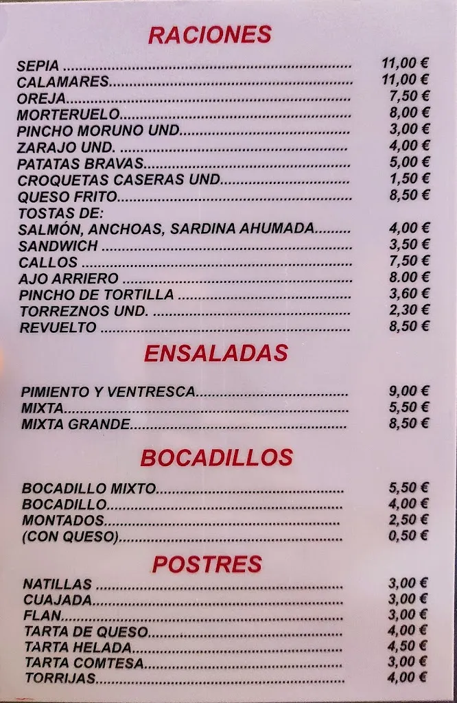 Menu_Bar Saga Restaurante_Villaescusa de Haro_image_1