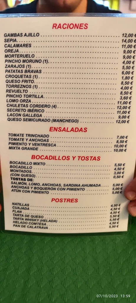 Menu_Bar Saga Restaurante_Villaescusa de Haro_image_2