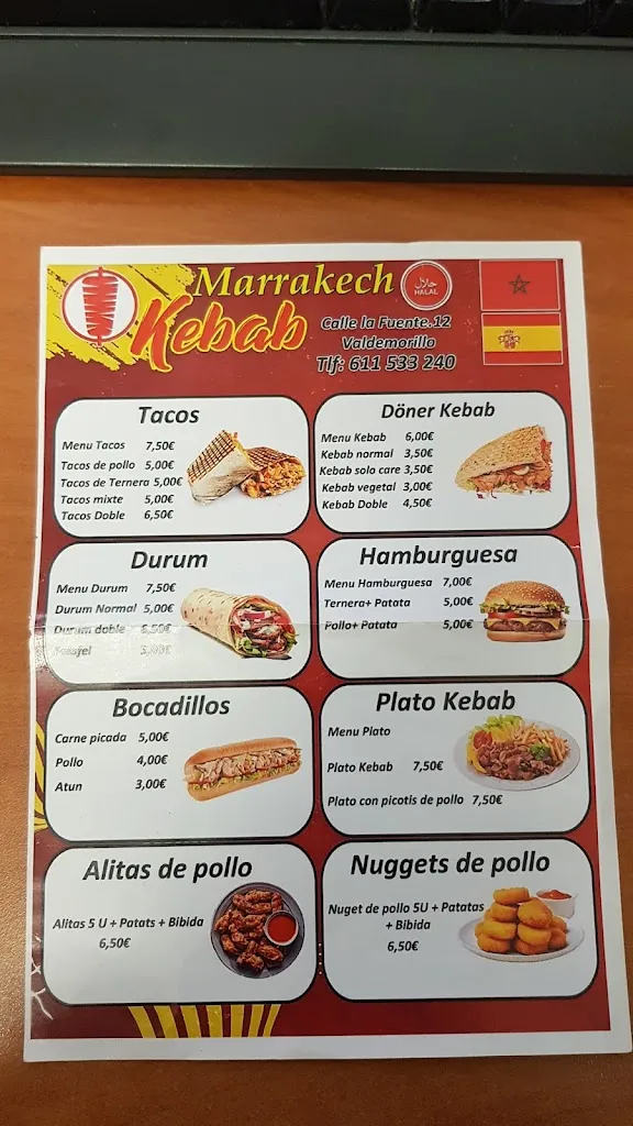 Menu_Cafetería, Elaboración y Venta de Comida Casera Para Llevar Marrakech_Valdemorillo de la Sierra_image_1