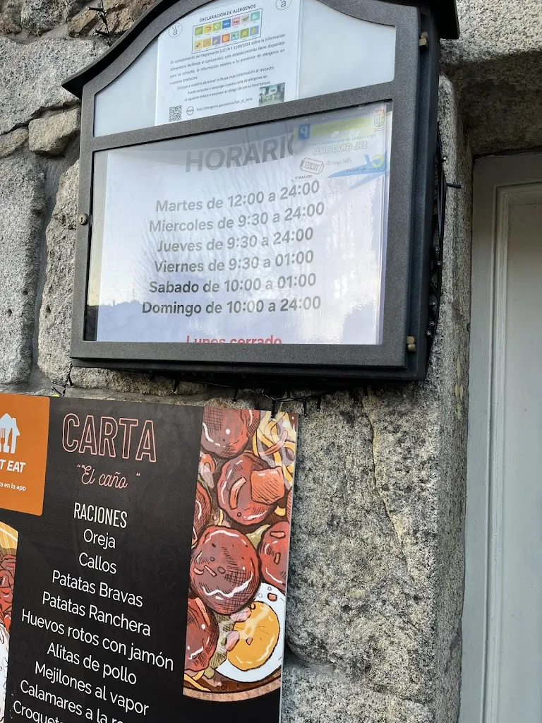 Menü_Bar el caño_Valdemorillo de la Sierra_Bild_1