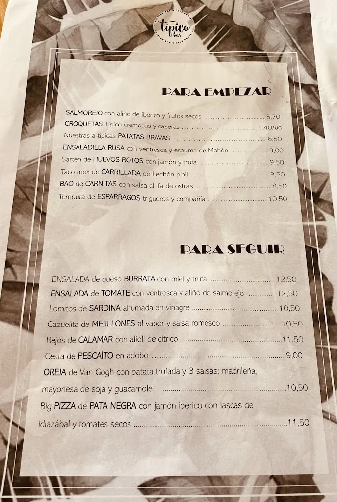 Menu_Tipico Gastrobar & Club Social_Valdemorillo de la Sierra_image_1
