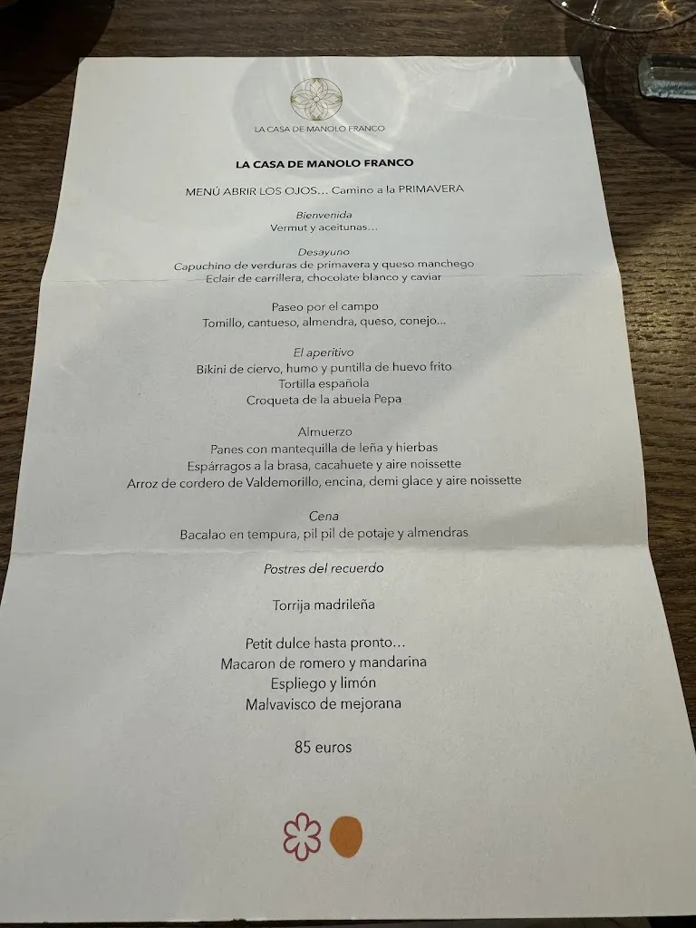 Menu_La Casa de Manolo Franco_Valdemorillo de la Sierra_image_2