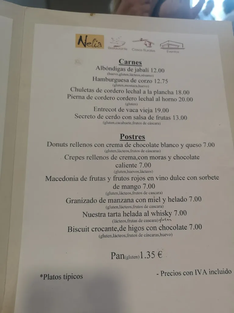 Menu_Casa Rural Nelia_Villalba de la Sierra_image_4