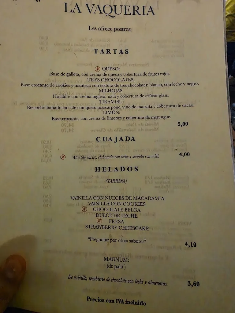 Menu_La Vaquería_Villalba de la Sierra_image_1