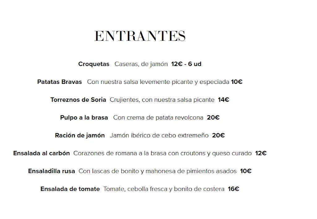 Menu_La Cantina del Hipódromo_Zarzuela_image_1